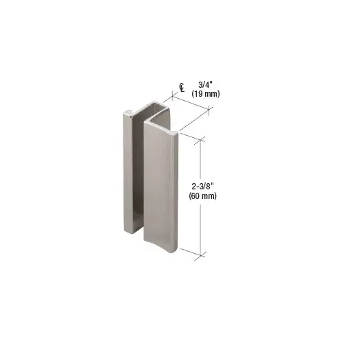 CRL S0H238BN Brushed Nickel Slip-On Handle for 3/16" or 1/4" Frameless Sliding Door
