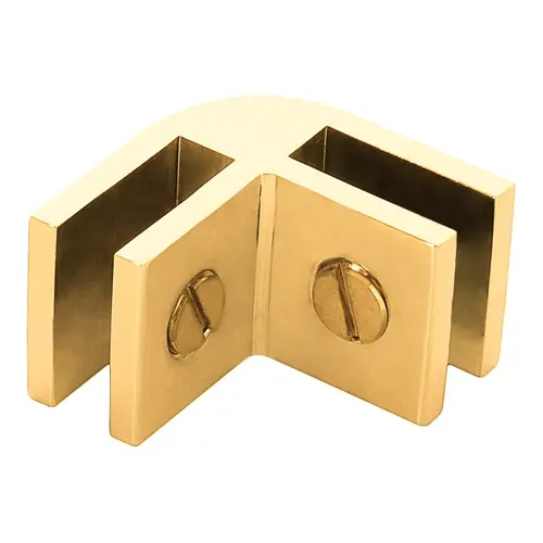 CRL E214GA Gold Two-Way Aluminum 90 Degree Glass Connector